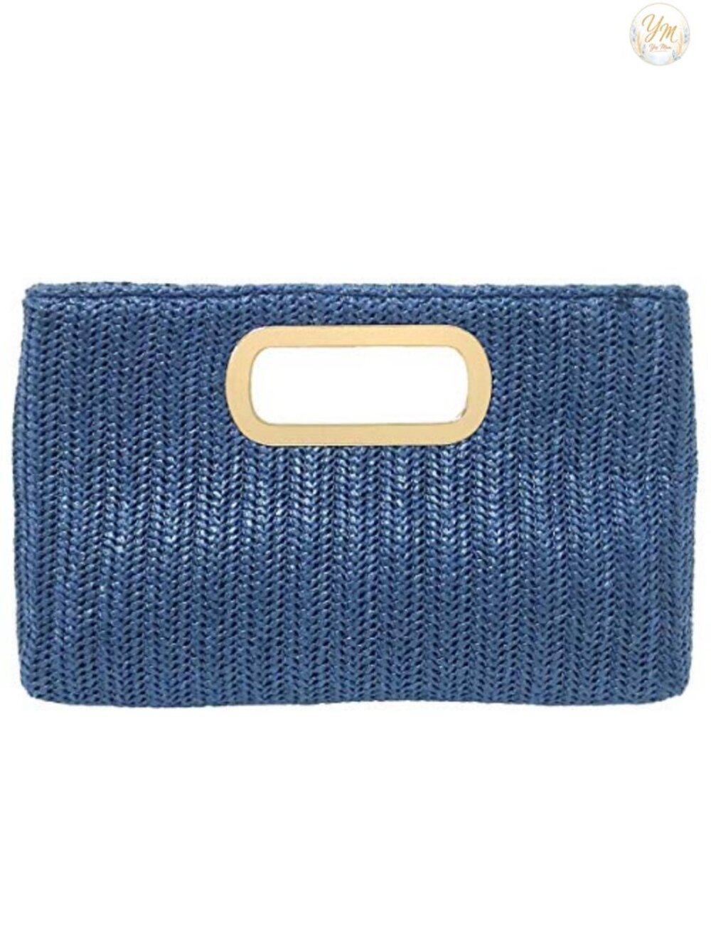 Straw Woven Clutch Detachable Gold Chain Crossbody Beach Tote
